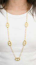 collier chaîne dorée  maillons ovales