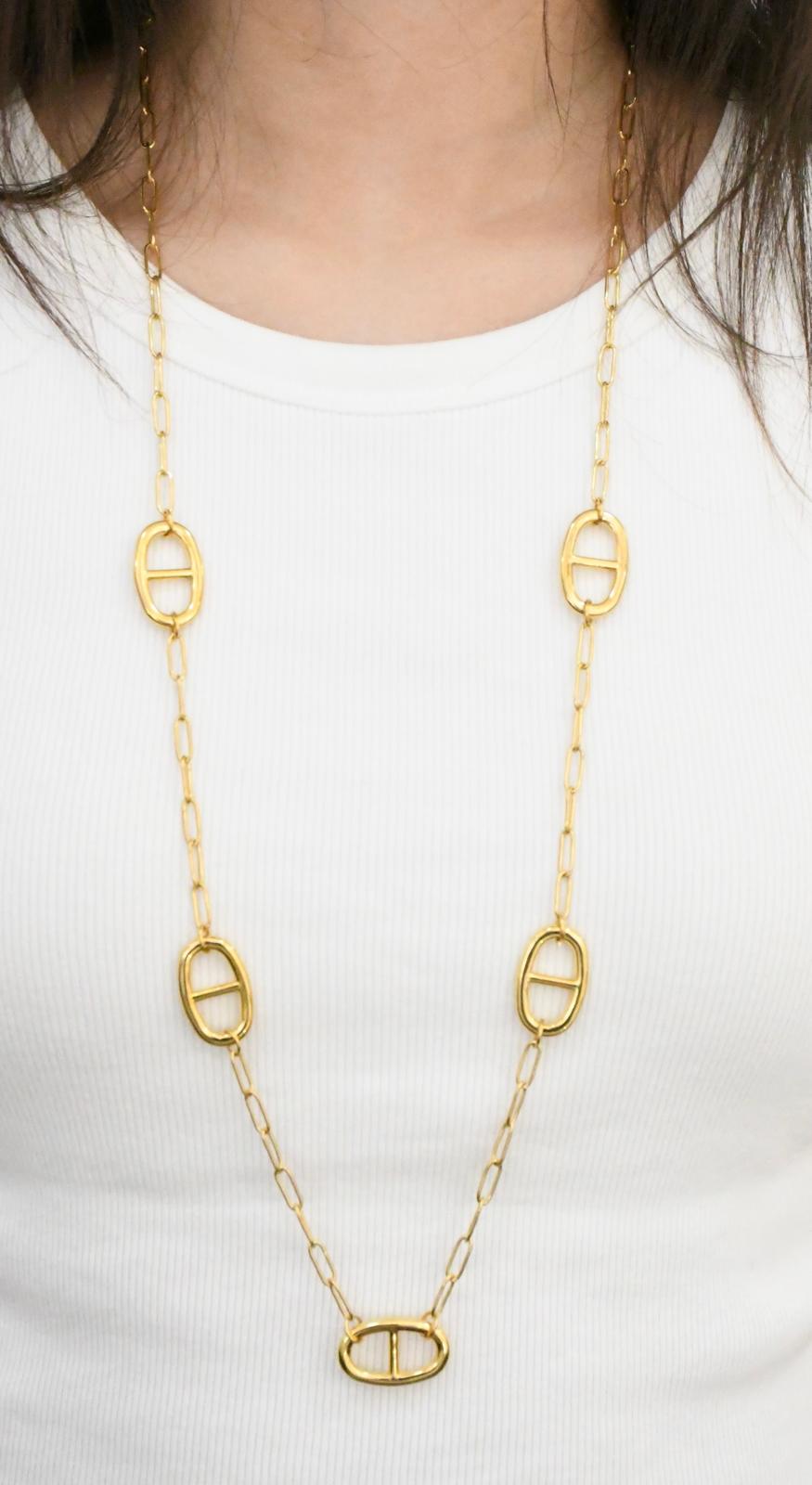 collier chaîne dorée  maillons ovales