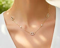 collier fin doré strass en acier inoxydable