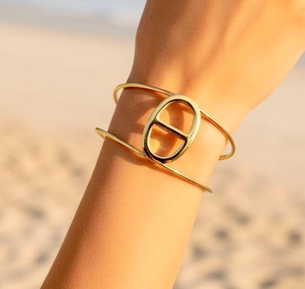 Bracelet Manchette en acier inoxydable