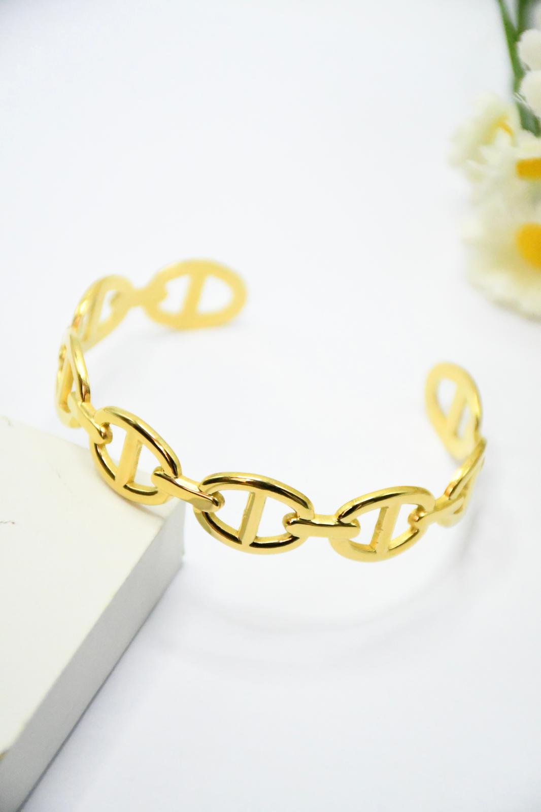 Bracelet Chaîne Marine Dorée – Maille Nautique
