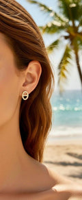 Boucles d'Oreilles dorées maillons ovales