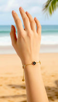 Bracelet de trèfle en acier inoxydable