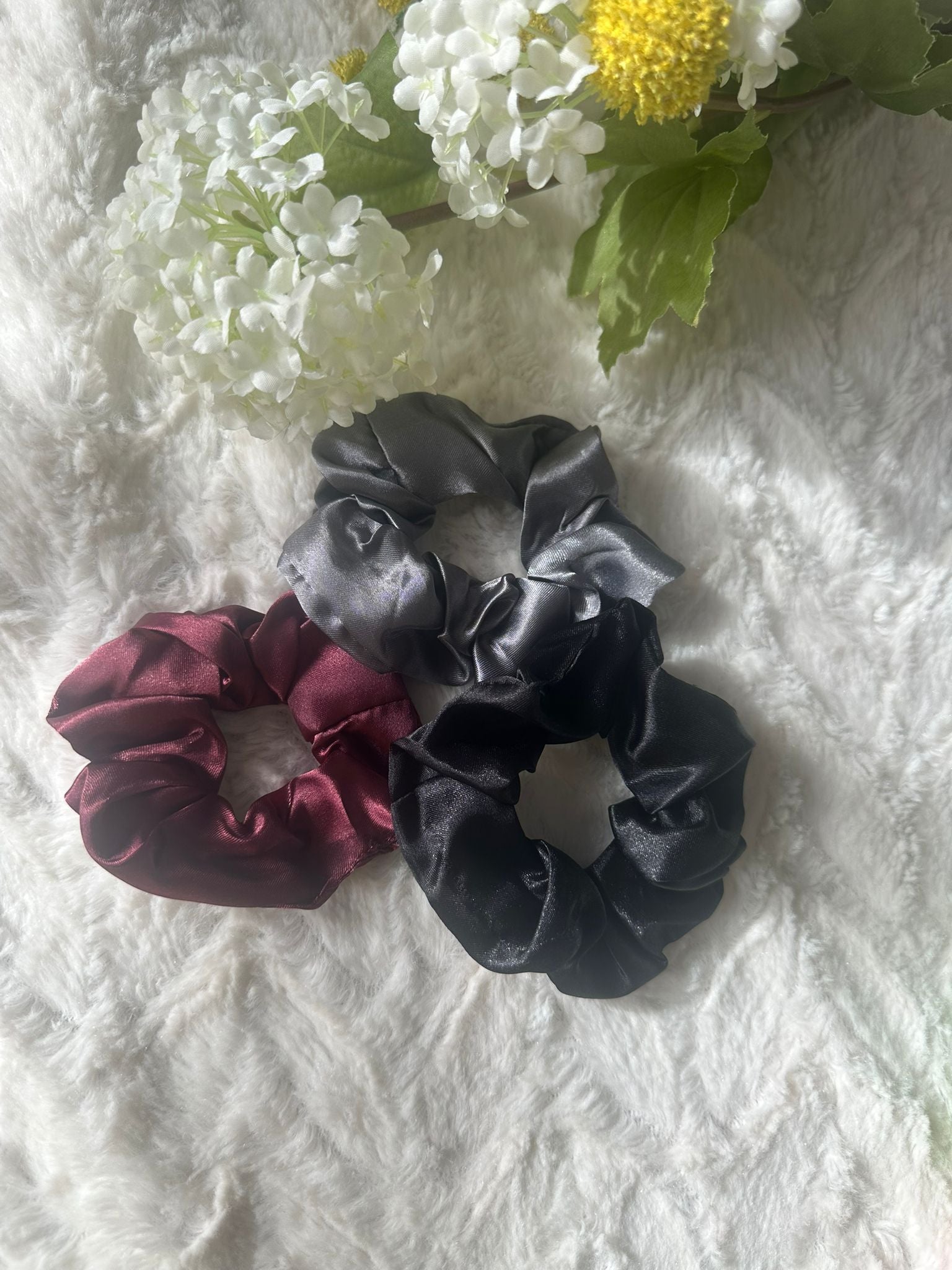 Chouchou Satin MC Elite – Bordeaux, Gris, Noir