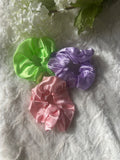 Chouchou Satin MC Elite – Vert, Lilas, Rose pâle