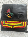 Sac Bandoulière  Cuir & Mola Jaune Rouge Vert