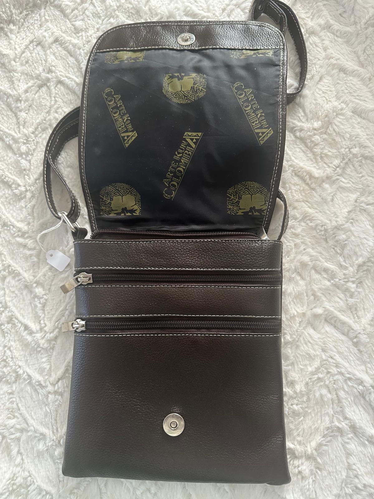 Sac Bandoulière Cuir & Mola Papillon