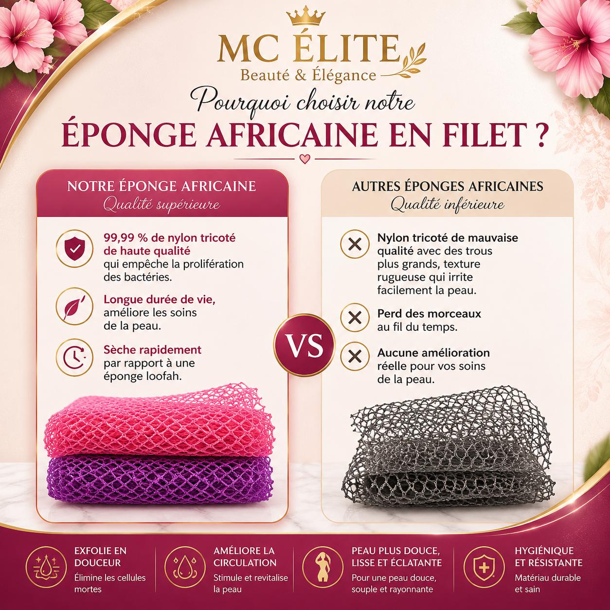 Éponge Africaine en Filet