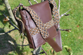 Sac Unisexe Cuir Chocolat Bandoulière Tressée Wayuu