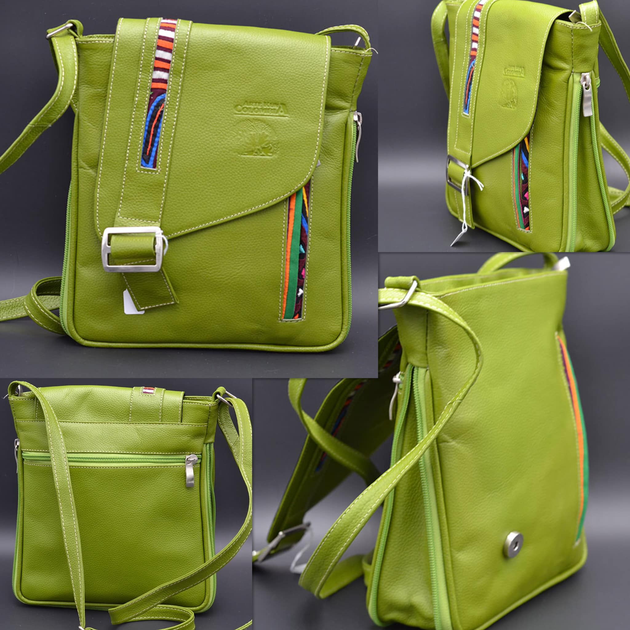 Sac Bandoulière Cuir & Mola Unique